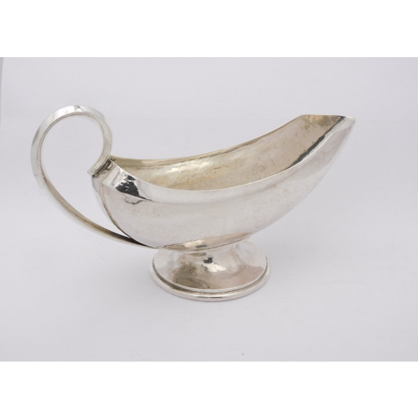 Omar Ramsden silver gravy boat Art Deco London 1936