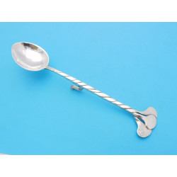 Omar Ramsden silver honey spoon with hook london 1933