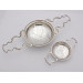 Oversized silver lemon strainer Edward Aldridge