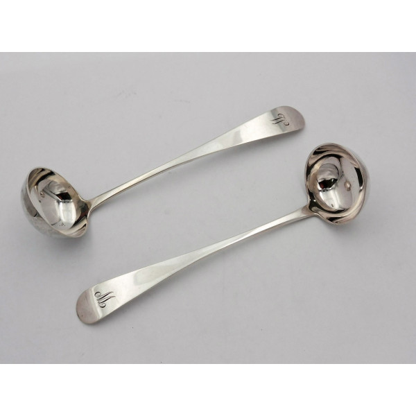 PAir silver toddy ladles Dundee 1815 David Manson