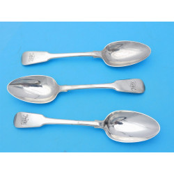 PAul Storr silver dessert spoons fiddle