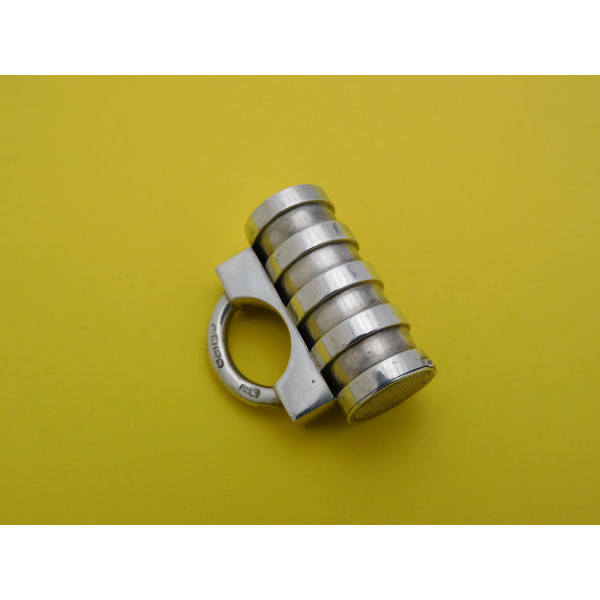 Padlock silver vesta case match safe by Morris Woolf