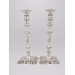Pair 12 silver candlesticks London 1898 cast