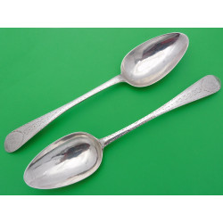 Pair Cork silver irish table spoons by Carden Terry
