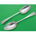 Pair Cork silver irish table spoons by Carden Terry