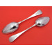 Pair Elizabeth Oldfield silver table spoons Lonon 1752 EO