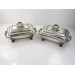 Pair Georgian silver entree dishes London 1824 by Richard Sibley