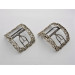 Pair Georgian silver shoe buckles by John Lambe