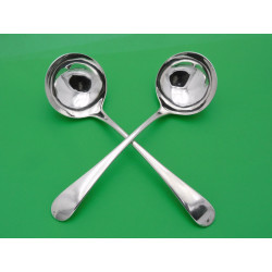 Pair Hester Bateman silver sauce ladles 1785