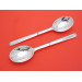 Pair Leslie Durbin silver serving spoons LGD 1949