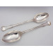 Pair Princess pattern silver basting spoons London 1874 Chawner Adams