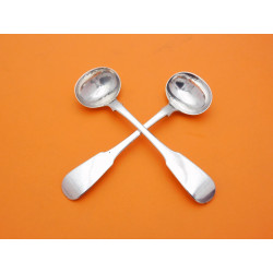 Pair Scottish provincial silver salt spoons Greenock