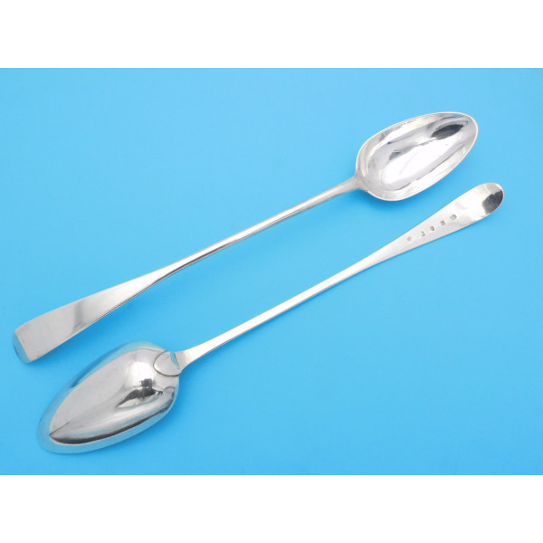 Pair Scottish silver stuffing spoons Edinburgh 1786 Robert Gray