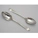 Pair Scottish silver table spoons Edinburgh 1799 Alexander Gardner