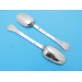 Pair Silver trefid spoon 1700 by John Cory