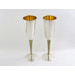 Pair Stuart Devlin silver champagne flutes goblets London 1971