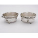 Pair Winchester Bushel silver salt pots