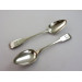 Pair York silver table spoon Cattle Barber 1810