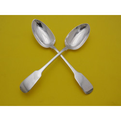 Pair York silver table spoons Barber north