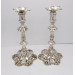 Pair cast silver candlesticks London 1844 by Robert Garrard