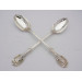 Pair silver Lancashire regiment basting spoons London 1837