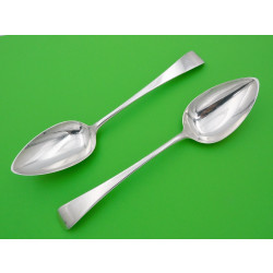 Pair silver Table Spoons York 1804 Hampston Prince and Cattles