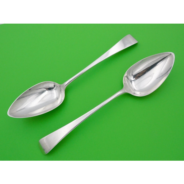 Pair silver Table Spoons York 1804 Hampston Prince and Cattles