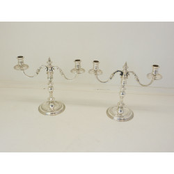 Pair silver candelabra London 1965 SJ phillips