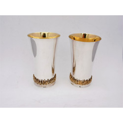 Pair silver gilt beakers London 1988 Douglas pell