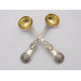Paul Storr double shell laurel silver salt spoons