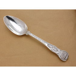 Paul Storr double shell laurel silver table spoon 1818