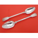 Paul Storr silver basting spoons fiddle thread shell