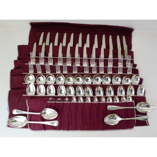 Payne Son Oxford silver canteen of cutlery Old English Thread