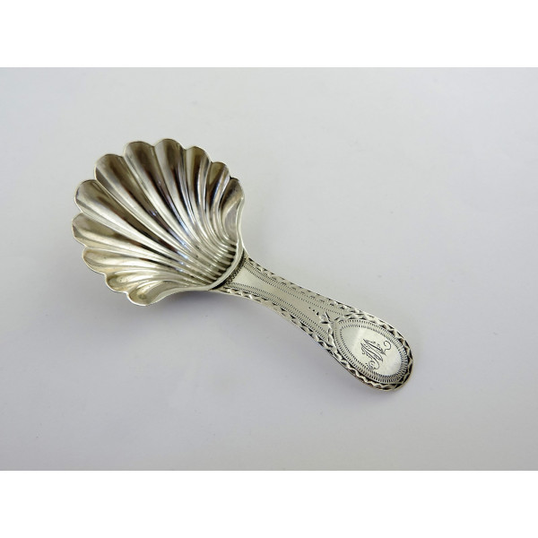 Peter Ann Bateman Georgian silver caddy spoon London 1791 PB AB
