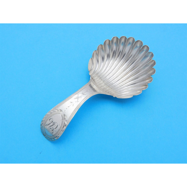 Peter Jonathan Bateman silver caddy spoon 1790 PBIB