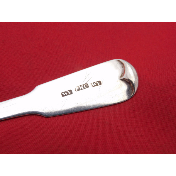 Peterhead silver dessert spoon by William Ferguson