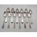 Picture front and back silver teaspoons Georgian
