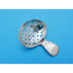 Pierced bowl silver caddy spoon London 1800 Urquhart Hart