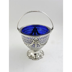 Pierced silver basket Sheffield 1881 by Roberts Belk