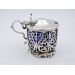 Pierced silver mustard pot London 1844 by C G Fox