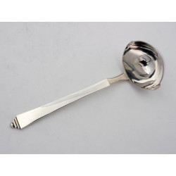 Pyramid sterling silver sauce ladle by Georg Jensen