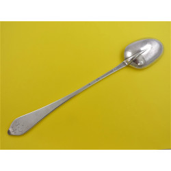Queen Anne Silver Dog Nose Basting Spoon London 1709 William Juson