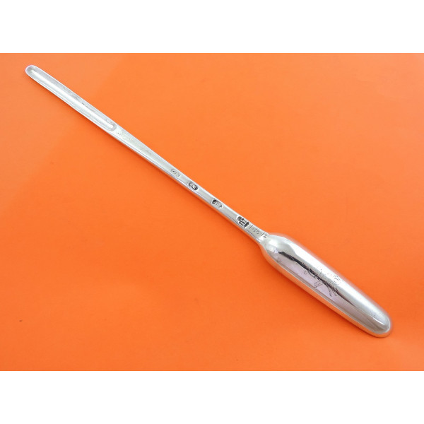 Queen Anne reversible silver marrow scoop Samuel Hitchcock 1713