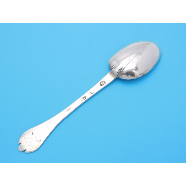 Queen Anne silver trefid spoon John Cory