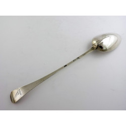 Quen Anne Silver Hanoverian Rattail Basting Spoon London 1711 BenjaminWatts