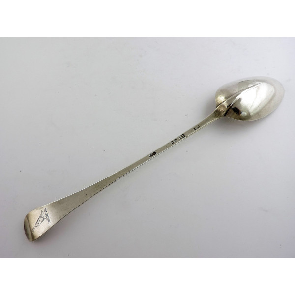 Quen Anne Silver Hanoverian Rattail Basting Spoon London 1711 BenjaminWatts