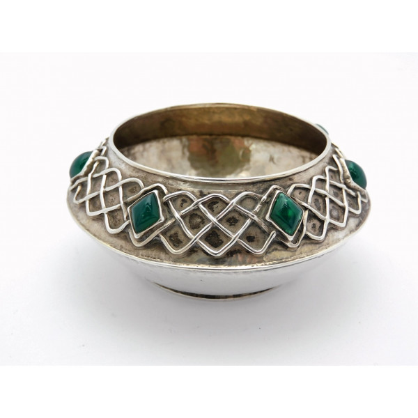 Ramsden carr Silver stone set bowl london 1911