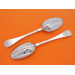 Rattail pair britannia silver table spoons 1718 Samuel Hitchcock