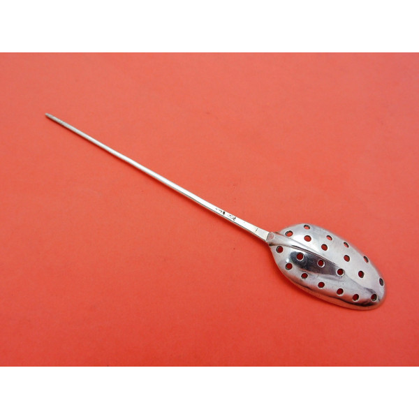 Rattail silver mote spoon
