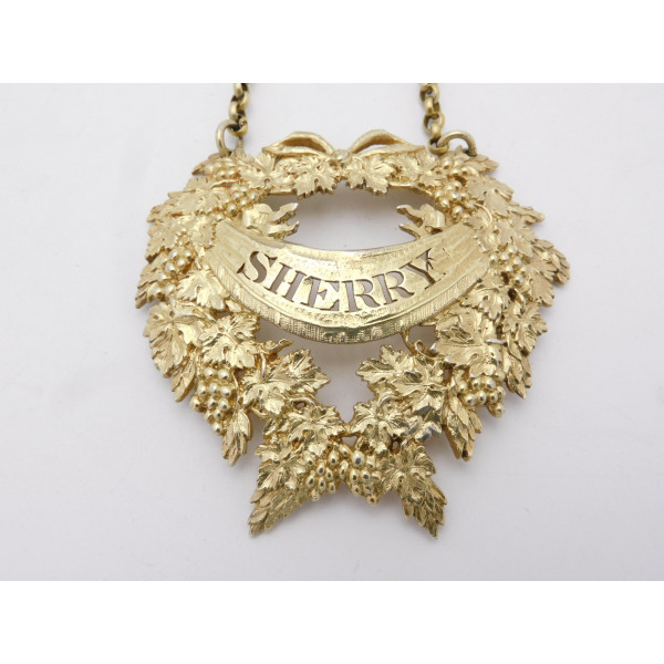 Regency silver gilt Sherry Wine label 1806 Scott and Smith
